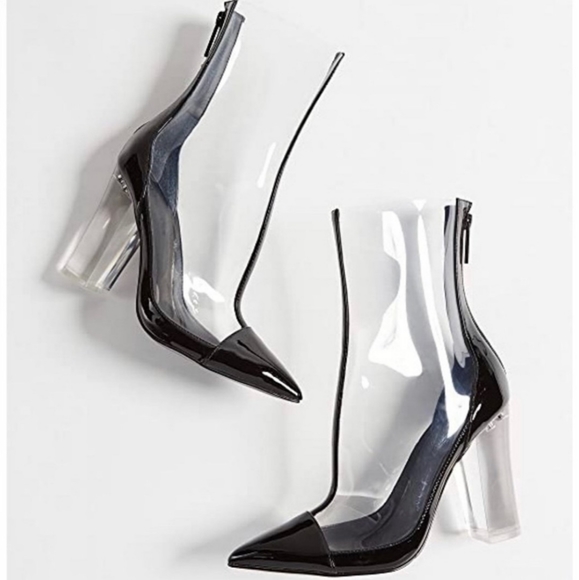 Kendall + Kylie black and clear boots. - Picture 1 of 8